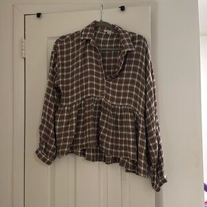 American Eagle Plaid Top